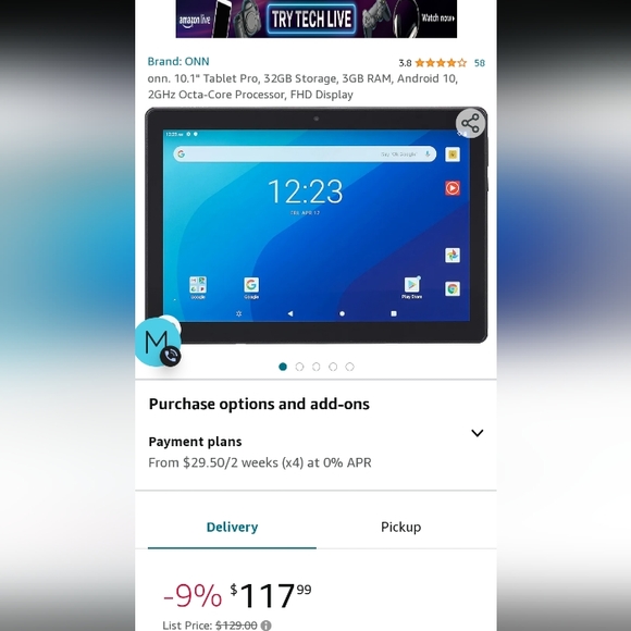 ONN. 10.1" Tablet Pro, 32 GB Storage, Android 11 - Picture 5 of 5